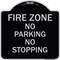 Signmission No Parking No Stopping Heavy-Gauge Aluminum Architectural Sign, 18" x 18", BS-1818-23703 A-DES-BS-1818-23703 - alternate 1